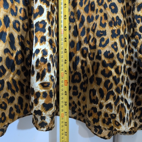 Winlar Women's Moomoo One Size vintage nighty leopard print silky - Picture 6 of 8